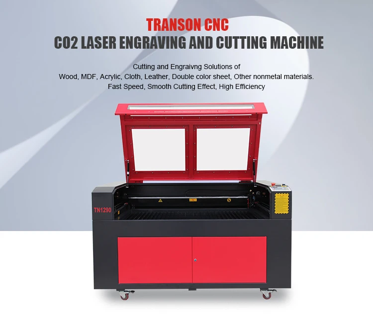 Hot sale 100w Reci Co2 Laser Engraving and Co2 laser Cutting Machine TN1390 for Fabric /Double Color Sheets/ Paper
