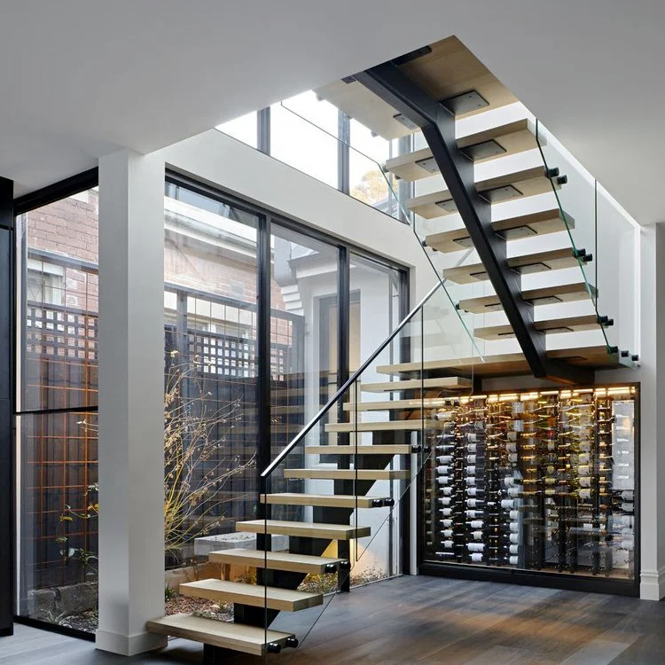 30 Stair Handrail Ideas For Interiors Stairs Contemporary stairs, Modern stairca