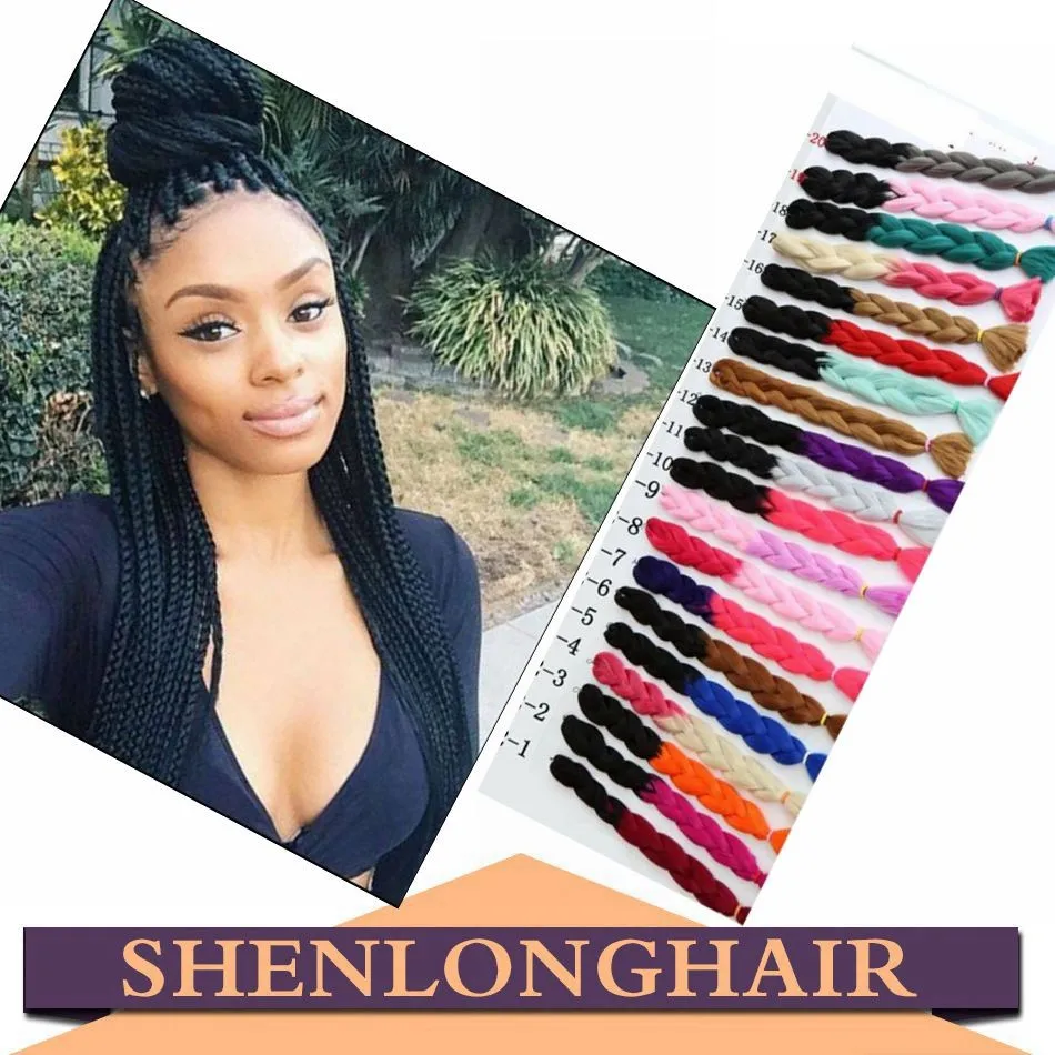 China Factory Wholesale Jumbo Braid Hair Ombre Color Box Braids