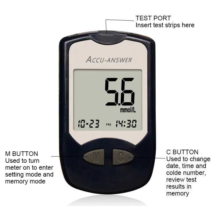 Self Diagnosis Tools Blood Sugar Test Machine Price Glucose Meter No