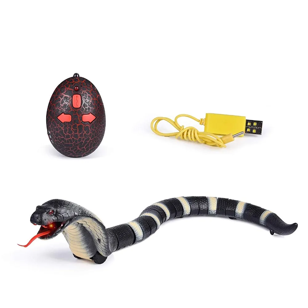 17" realista Actualizado largo Recargable Control Remoto Juguete RC Snake Cobra 