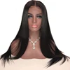 Cheap pre plucked 8-26 inch silky straight virgin wig natural looking straight human hair wig lace front wig