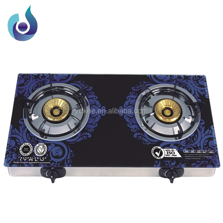 Tempered glass2 burner gas stove / gas cooker / gas cooktop with high quality
