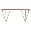 Rivet Modern Wood and Metal Floating Wall Mounted Shelf Decor