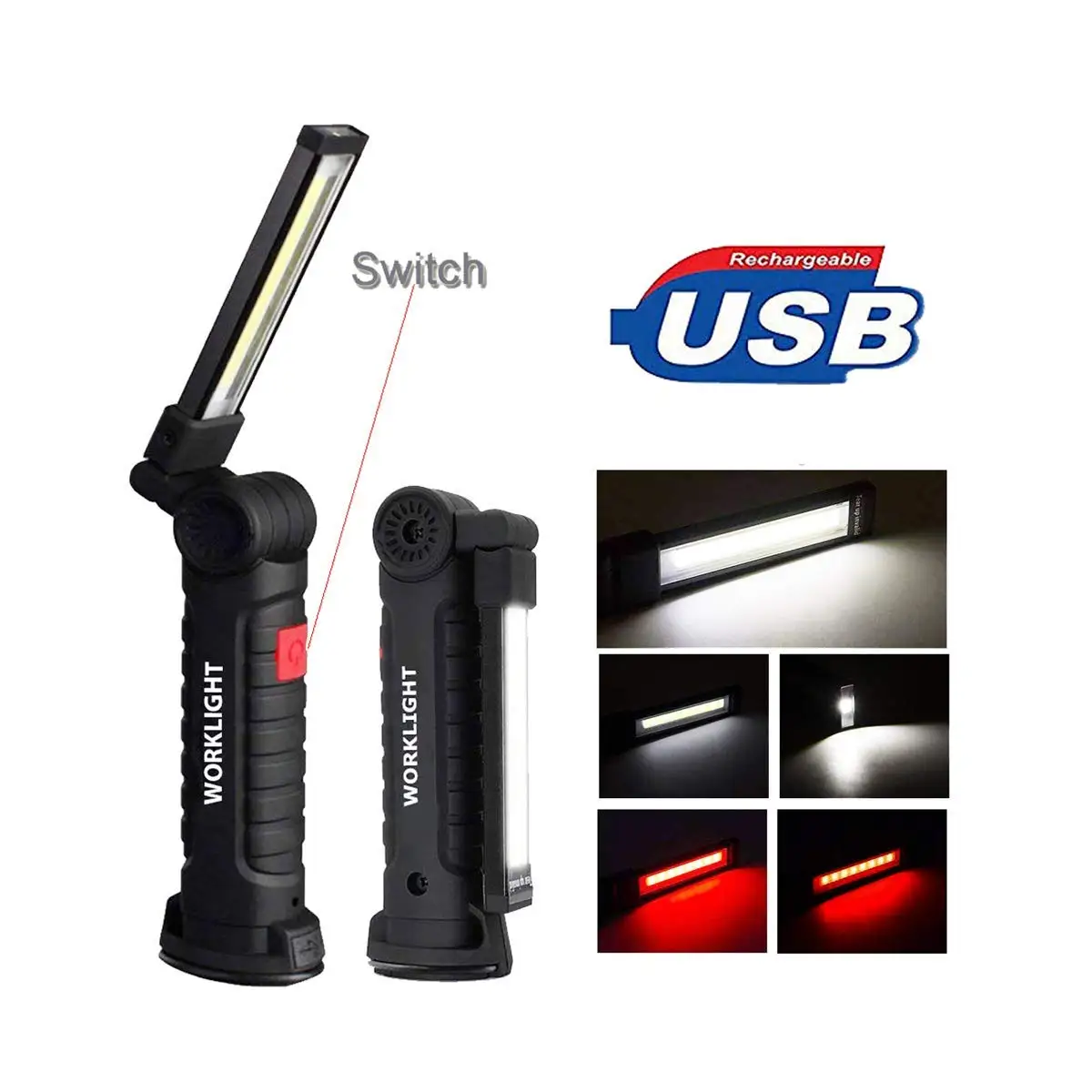 Buy KANGWOW USB Rechargeable Work Light COB Portable Led Inspection