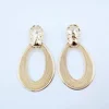 Hot selling shinning gold plating heating assembly exaggerated pattern hoop stud earrings for women