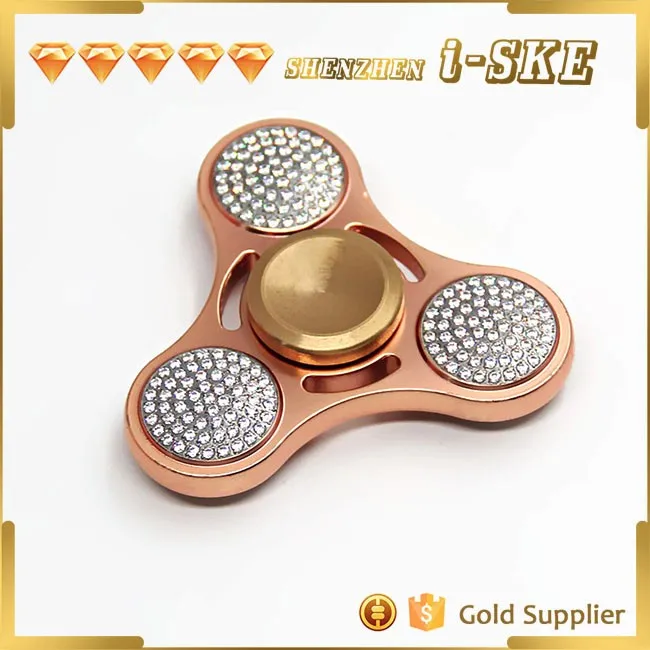 Hot Luxury Custom Fidget Spinner Toys With Encrusted Diamond Hand