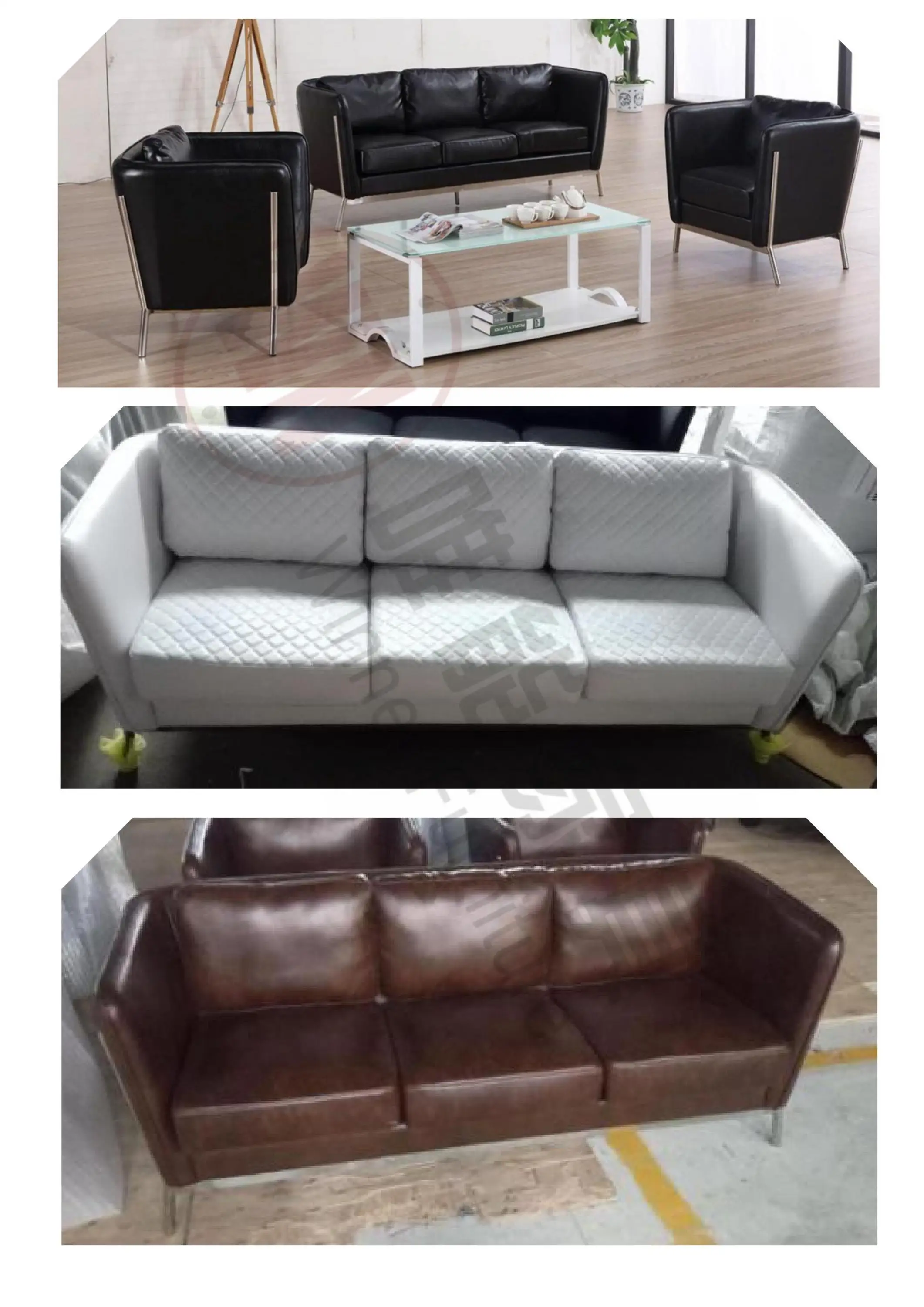 Modern Office Sofa With Stainless Legs,Leisure Sofa,Executive Office