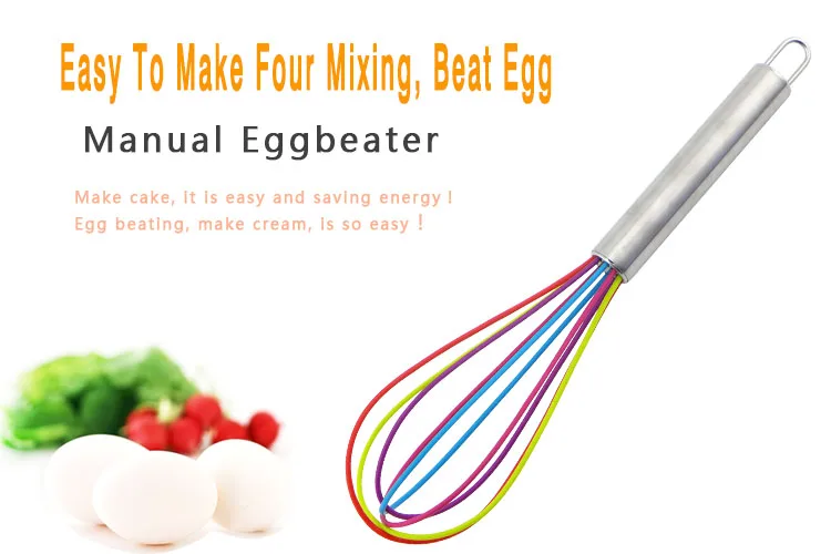 Thick and Solid Handle Kitchen Egg Whisk