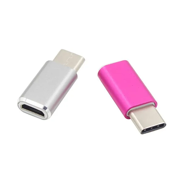 whoesale metallic micro usb female to type c male adapter usb c connector