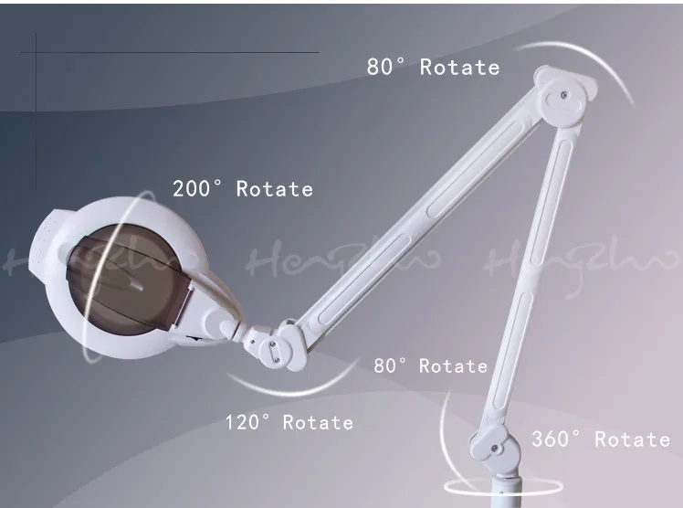 Folding loupe lamp magnifier skin inspection magnifying glass for beauty salon