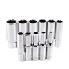 New 11 pcs 1/4 inch CRV Hand Tool 6 Point Long Socket Hex Repair Tool Drive Deep Socket Set
