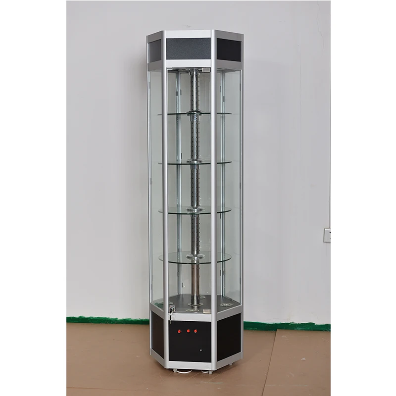 Transparent Glass Display Rotating Glasses Display Stand,Rotating Glass