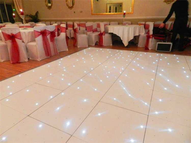 usa los angeles black & white color party starlit round weddings led dance floor for rental