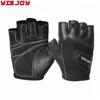 Custom New Style Black Leather Exercise Training Gym Weight Lifting Gloves