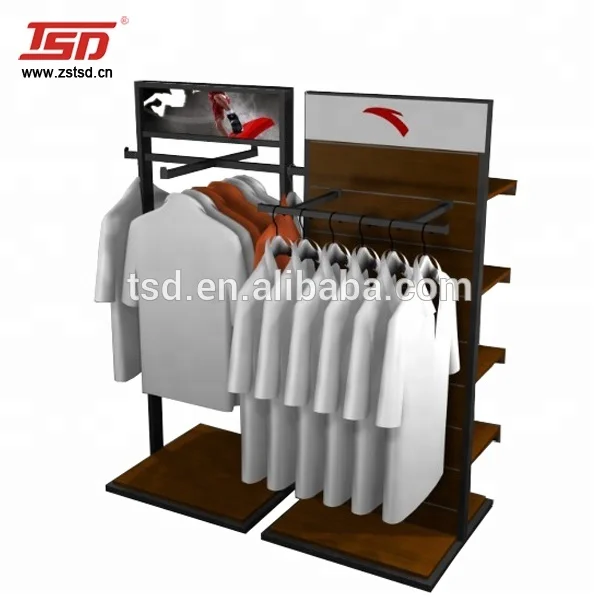 Tsdw1274 Polo Shirts Apparel Display Racks,Slatwall Sports Shops