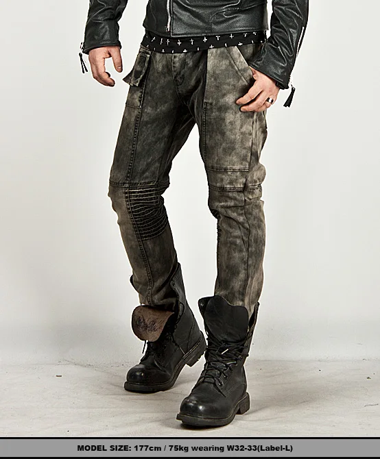 acid wash cargo jeans