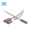 Factory 3.5 mm stereo female to 2 RCA males cable for mp3 mp4 audio twist speaker
