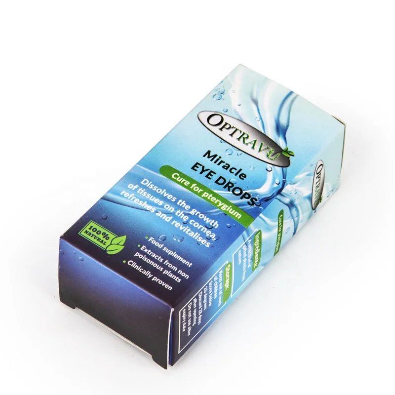 10ml bottle small miracle natural eye drops cure for pterygium packaging paper box