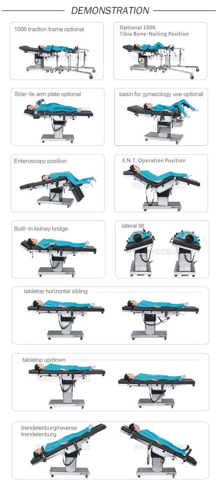 Medical Electric Multipurpose Spine Surgery Operating Table Used .jpg