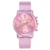 Foreign trade new Geneva men's watch women's watch double layer of plastic mesh watch