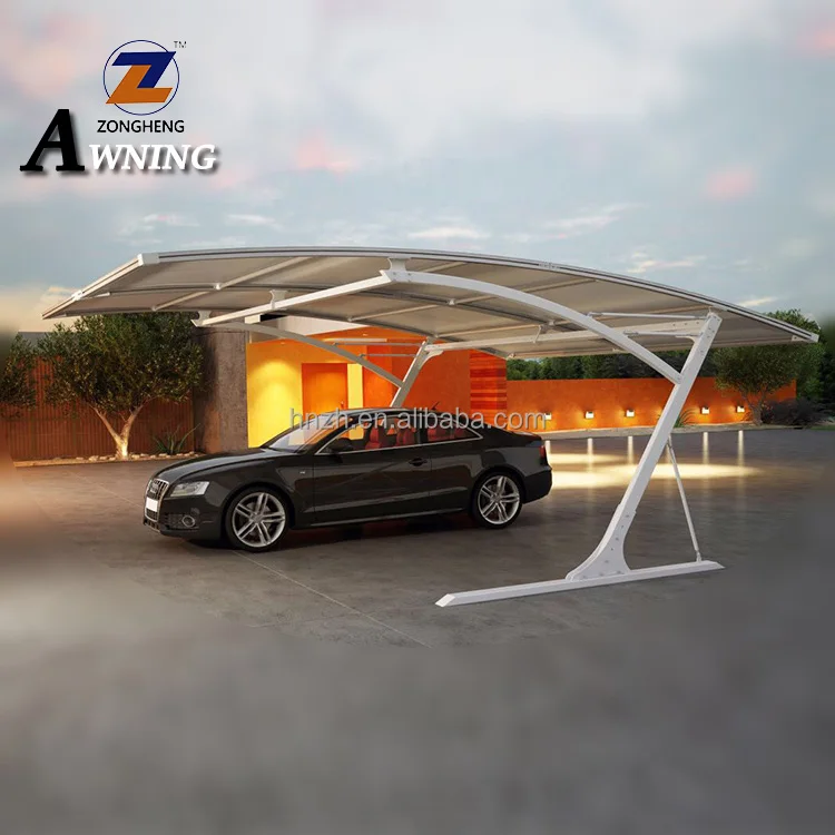 
2020 high quality modern design polycarbonate aluminum 1 car steel carport 
