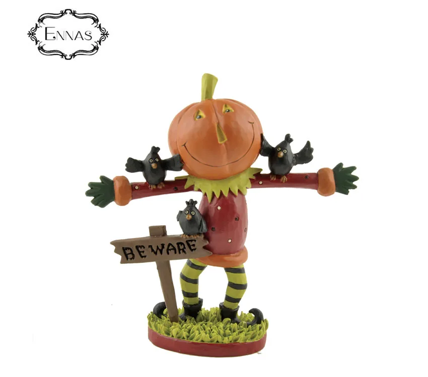 Halloween special decorations 3D Mini Pumpkin Man Fashion creative making resin sculpture