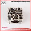Professional manufacture wholesale antique Silver carved metal drum bead spacer beads