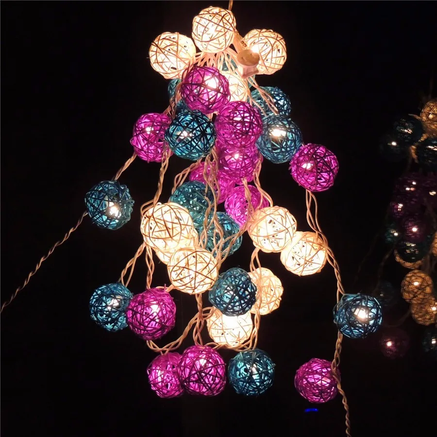 Wholesale Christmas Decor Christmas Tree Decoration Natural Color Handmade Rattan Ball For