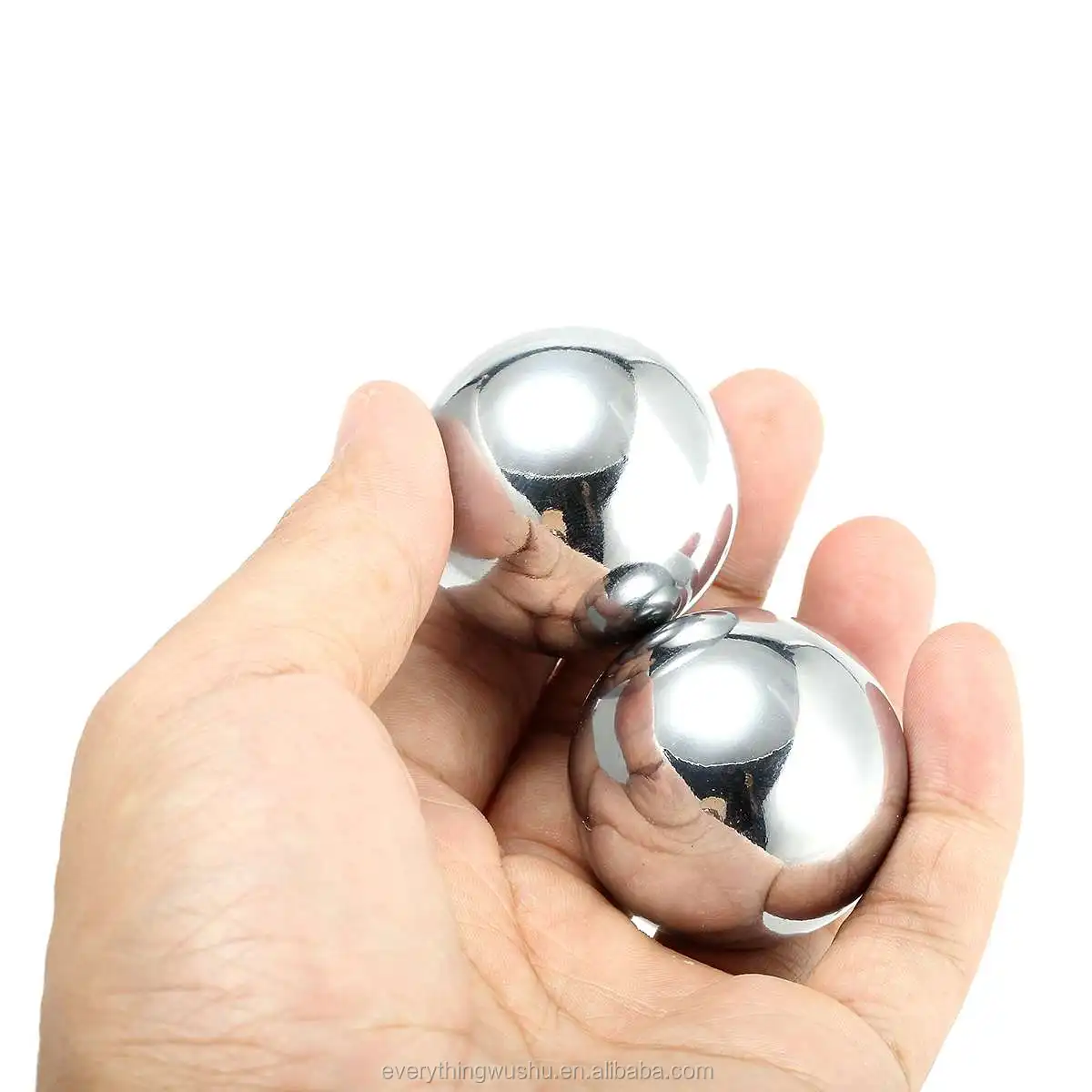 2X Chinese Baoding Balls Fitness Handball Health Exercise Stress Relaxation Therapy Chrome Hand Massage Ball