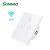 Tempered Glass Panel Touch Switch Apple Log, Smart home Wifi Light Switch
