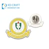 High quality custom metal zinc alloy casting gold plated star shaped german military navy cap badge