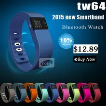 New tw64 Smartband Smart bracelet Wristband Fitness tracker Bluetooth 4.0 fitbit flex Watch for ios android better than mi band