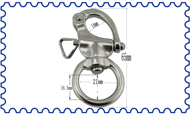 Marine Stainless Quick Released Round Eye Swivel Snap Shackle