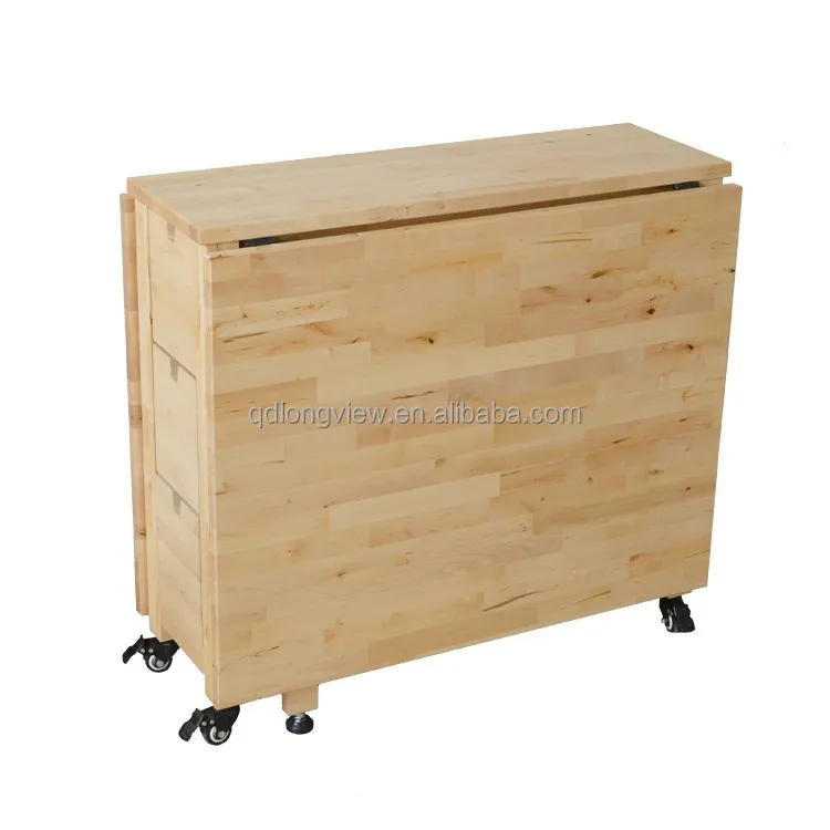 Muntifunction diseño de comedor de madera maciza mesa plegable con ... Escritorio comedor
