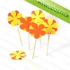 Wholesale Various Design Colourful Decorate Flower Picks for Cup Cake