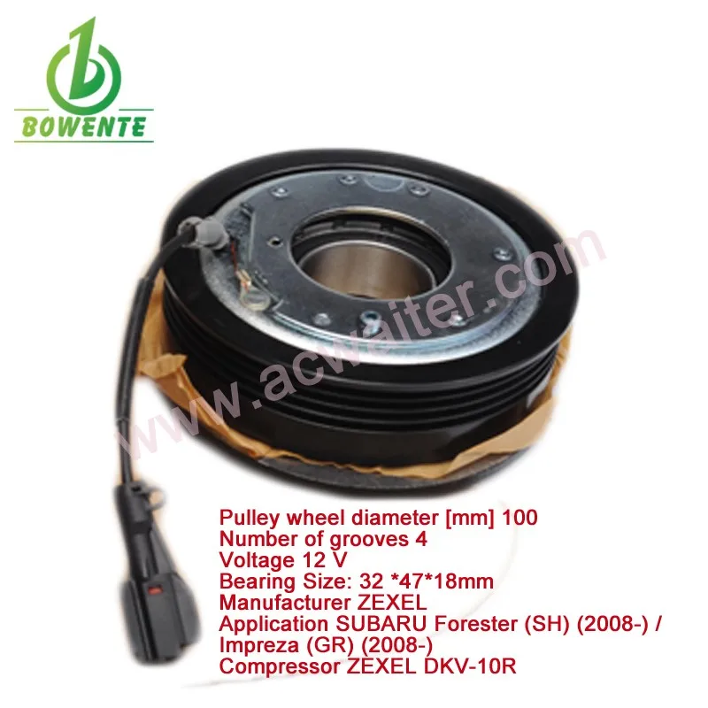 12v Electric Clutch 100mm/4pk For Zexel Dkv10r Compressor Oe506021