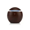 2019 New Portable auto power-off office desk wood usb humidifier ultrasonic mini aroma diffuser 130ml