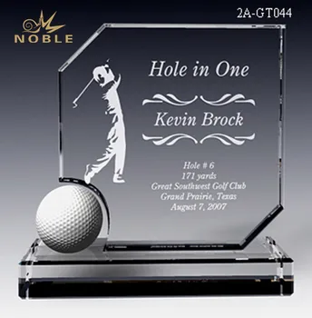 Hole-in-one Golf Club Sports Crystal Award Trophy Plaque - Buy Sports ...