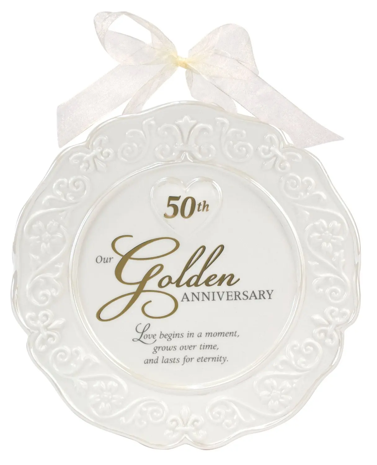 Malden International Designs 50th Anniversary Ceramic Milestones Picture Fr...