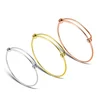 Cheap wholesale jewelry DIY making wire design silver/gold/rose gold stainless steel expandable bangle