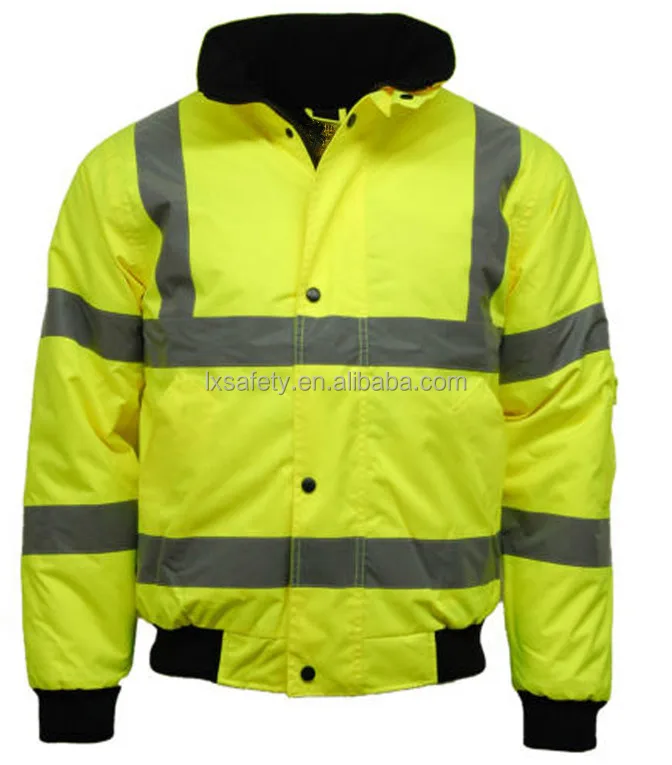 Rail Special Hi Vis Visibility Breathable Waterproof Bomber Jacket Workwear 