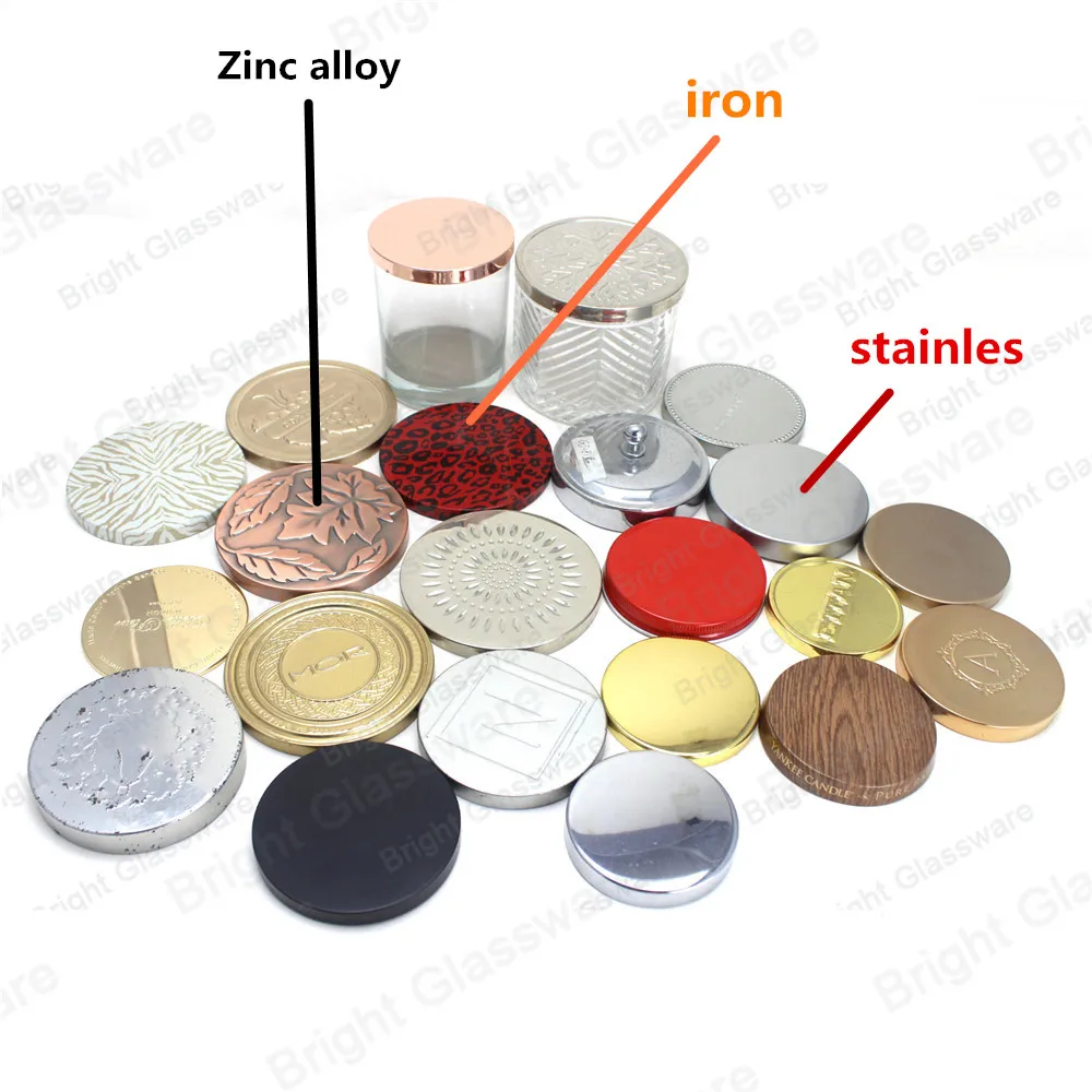 China Supplier 103mm Brushed Metal Candle Jar Lid Polished Aluminum