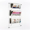 3 Sections Clear Acrylic Newspaper Wall Rack