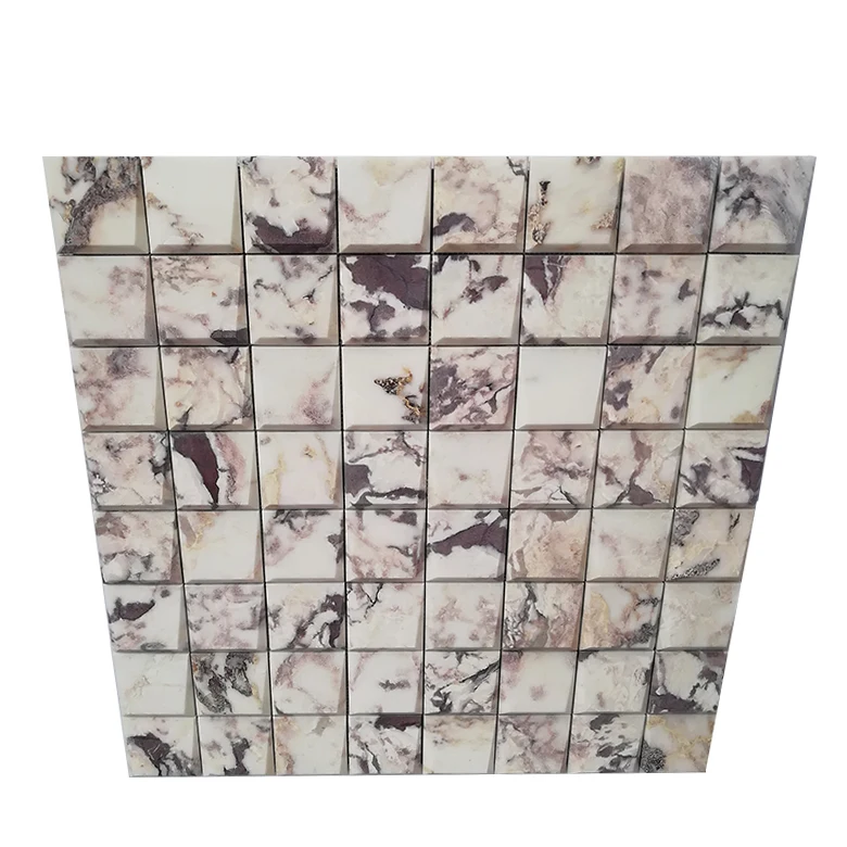 Azulejo Mosaico 3d De Mármol,Piedra De Carrara,Bianco,Pared De Baño De