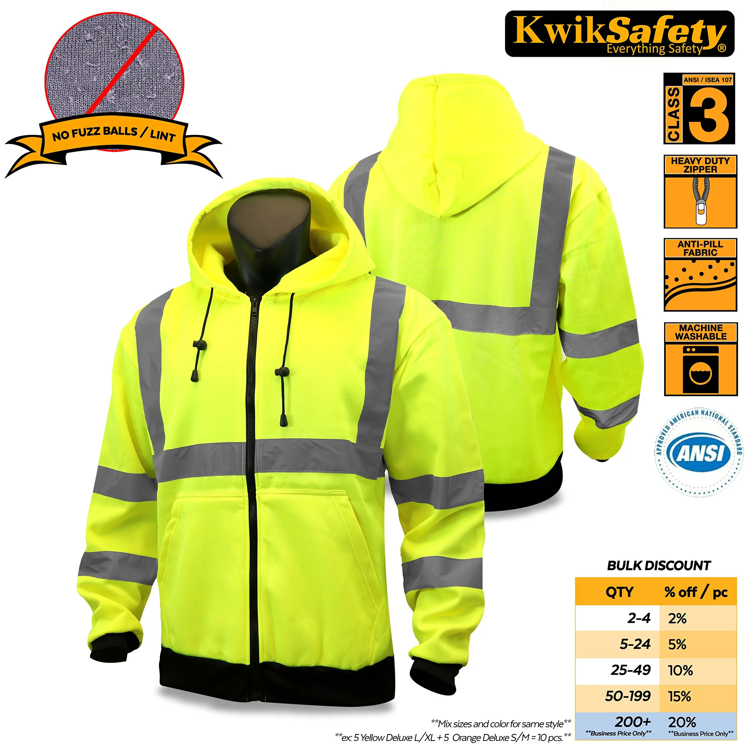 hi vis lightweight rain jacket