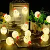 Outdoor String Lights10LEDs Snowman Santa Fairy Light Lamp Christmas Tree Party Yard Decoration for Patio