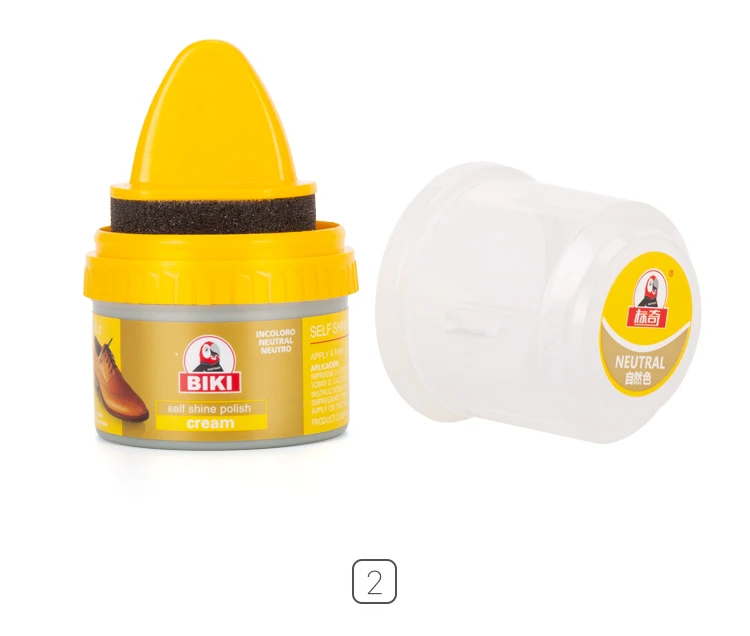 Various Colors Solid Leather Shoe Polish Carnauba Wax  Balm Polishing Plastic Jar with Sponge Brrush Cream Care Products Black