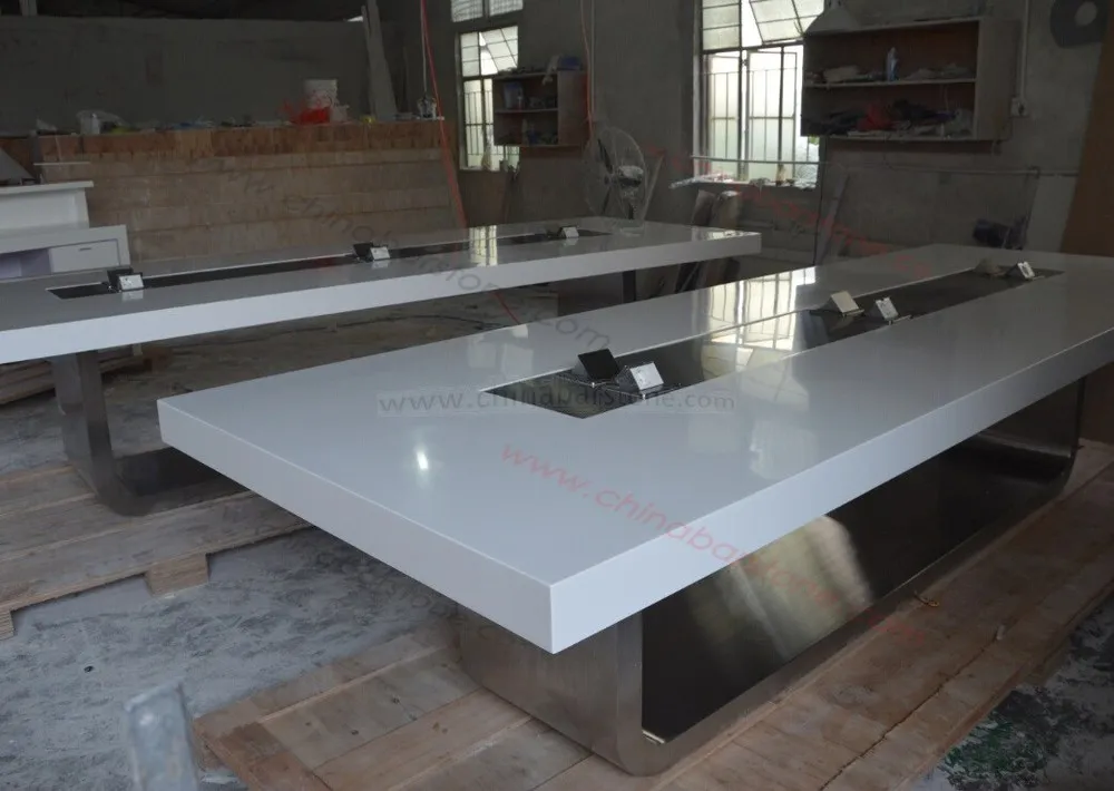 White Lacquer Wood Office Furniture Large Meeting Conference Table White Lacquer Wood Office Furniture Large Meeting Conference Table