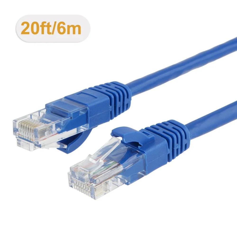Wholesale Blue Cat 6a Patch Cable 20 Feet Rj45 Computer